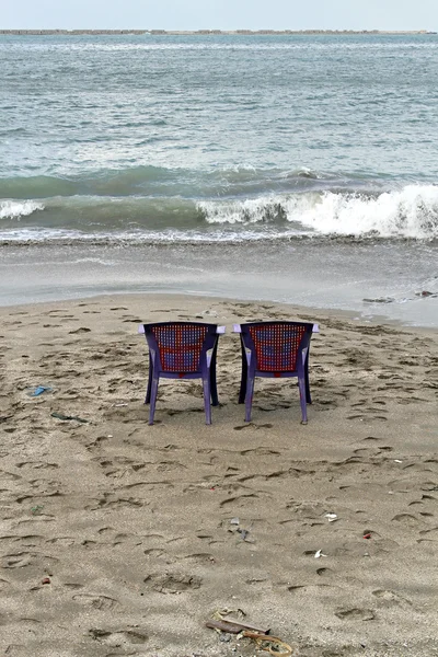 Chairs at beach — Stock Photo, Image