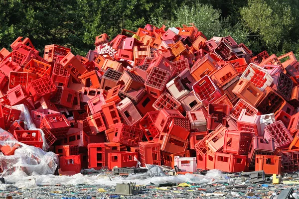 Plastic crates — Stock Photo, Image