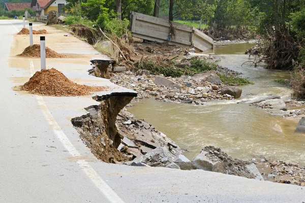 Danos de inundação — Fotografia de Stock
