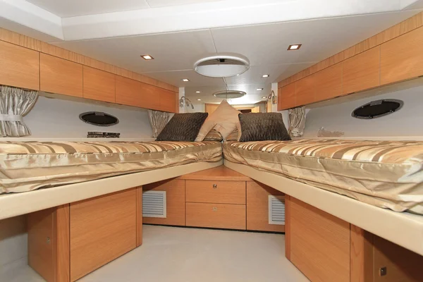 Yacht-Schlafzimmer — Stockfoto