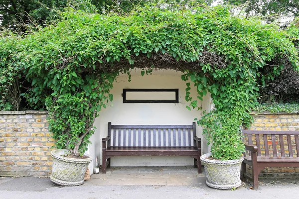 Bench in garden — Stock Photo, Image