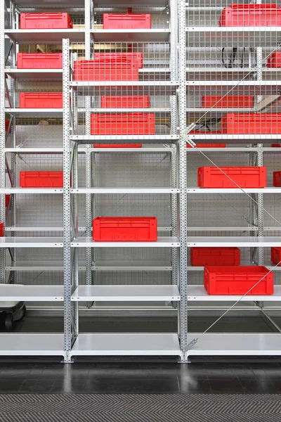 Red crates storage — Stock Photo, Image