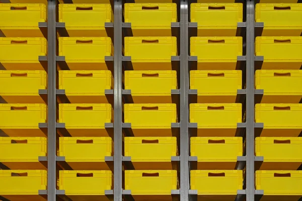 Yellow storage crates — Stock Photo, Image