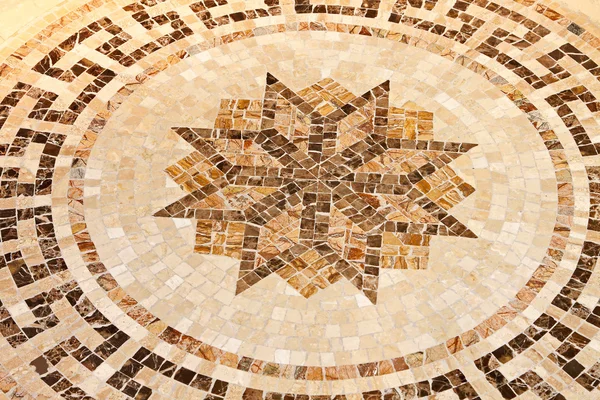 Piso estrela mosaico — Fotografia de Stock