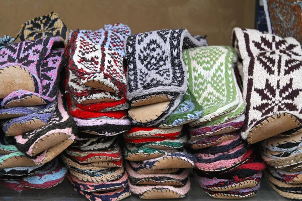 Meias de lã chinelos — Fotografia de Stock
