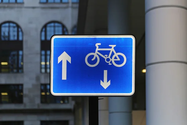 Bicycle lane sign — Stock Photo, Image