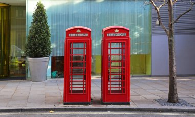 Telephone boxes clipart