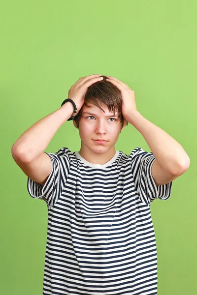 Hoofdpijn tiener — Stockfoto