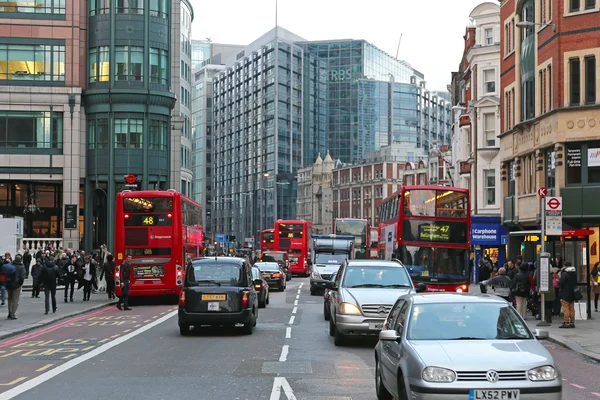 Bishopsgate straat Londen — Stockfoto