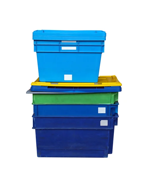 Plastic transport boxes — Stock Photo, Image