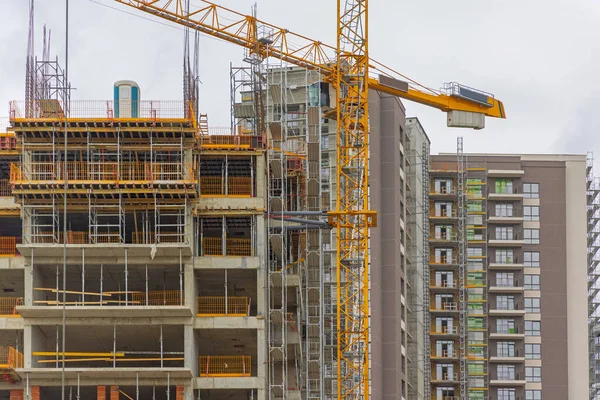 Neue Eigentumswohnungen Wohnungen Baustelle — Stockfoto