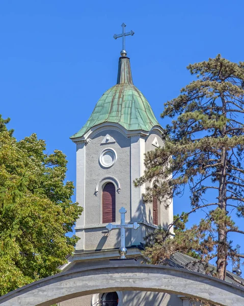 Menara Bell Rasul Suci Petrus Dan Paulus Gereja Ortodoks Vinca — Stok Foto