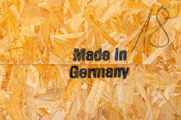 Stencil Paint Made Germany Bij Recycled Wood Board — Stockfoto