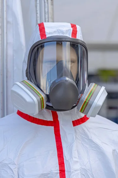 Full Face Mask Med Dual Cartridge Respirator Skyddsutrustning Vid Manequeen — Stockfoto