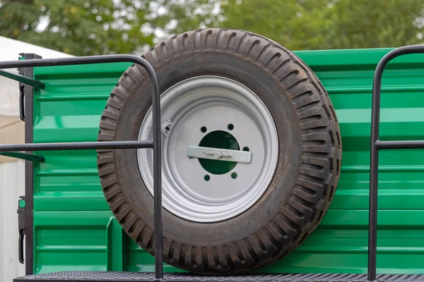 New Spare Tyre Big Agriculture Trailer — Stock Photo, Image