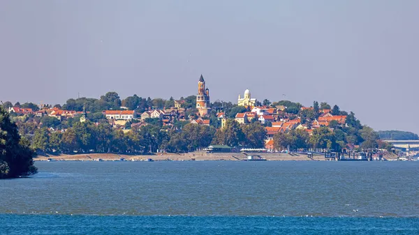 Vista Del Casco Antiguo Zemun Desde Río Danubio — Foto de Stock