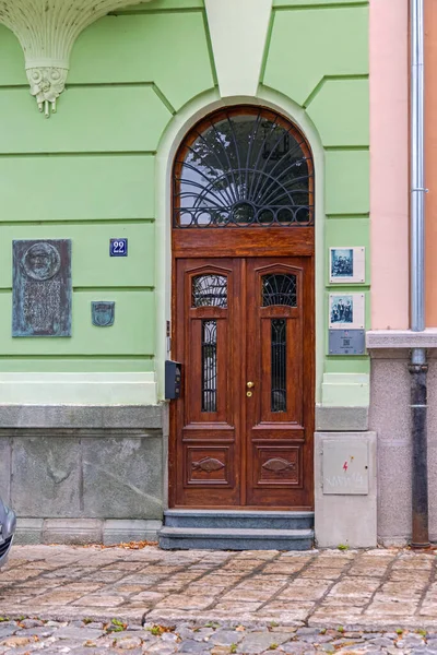 Belgrado Sérvia Agosto 2021 Entrada Para Casa Cientista Mika Alas — Fotografia de Stock