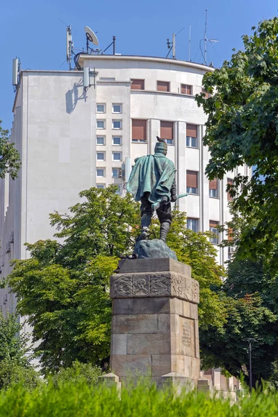 Belgrado Serbia Agosto 2021 Monumento Alla Vojvoda Vuk Nel Parco — Foto Stock