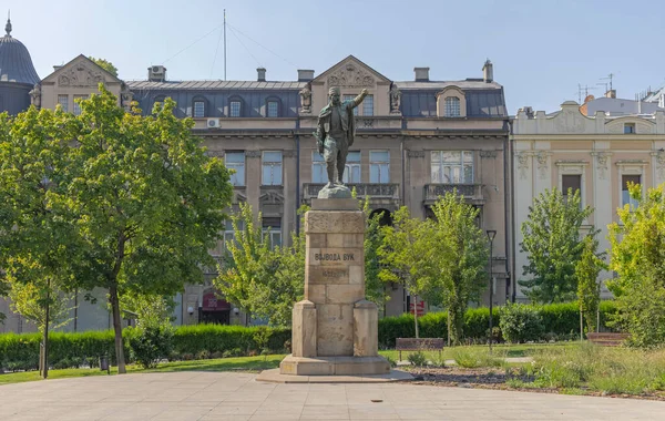 Belgrado Servië Augustus 2021 Monument Voor Vojvoda Vuk Park Bij — Stockfoto