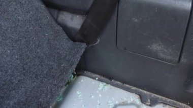 Kırık Araba Cam Pencere Görünümü Aracın İçinden