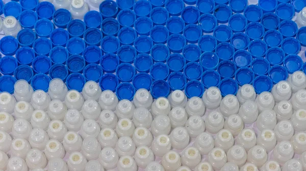 Screw Bottle Sport Caps Collection Plastic Recycling — Stock Photo, Image