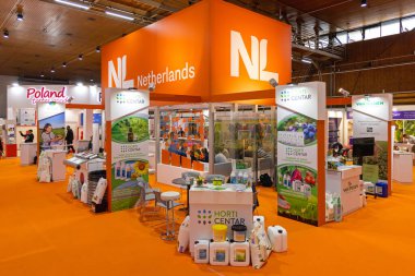 Novi Sad, Sırbistan - 21 Eylül 2021: Hollanda 'daki Horti Centar Tarım Fuarı.