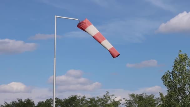 Windsock Cone Tube Guide Wind Direction Speed — Vídeos de Stock