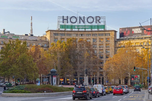 Belgrade Serbia November 2021 New Sign Honor Technology Brand Shenzhen — 스톡 사진
