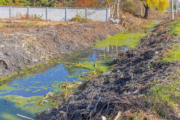 Artificial Road Side Water Drainage Canal Floods Protection