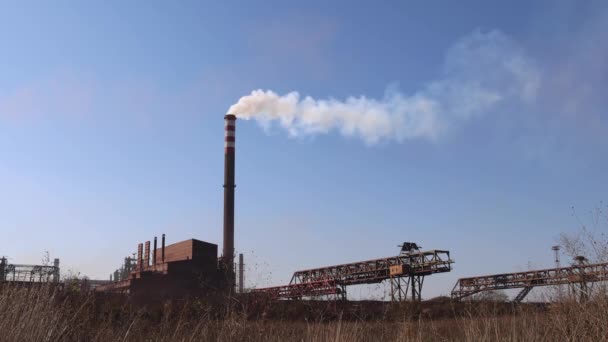 Smederevo Serbia October 2021 Factory Hbis Group Iron Steel Mill — Stock Video