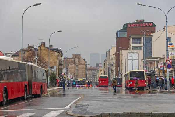 Belgrade Serbia December 2021 Bus Station Zeleni Venac Public Transport — Foto de Stock