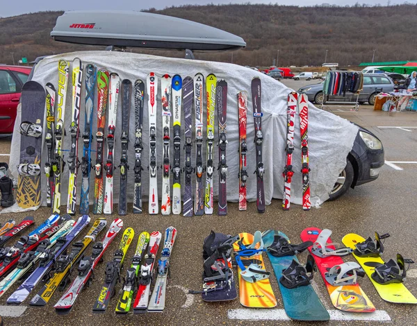 Belgrade Serbia December 2021 Second Hand Snow Board Ski Equipment — Stock Photo, Image
