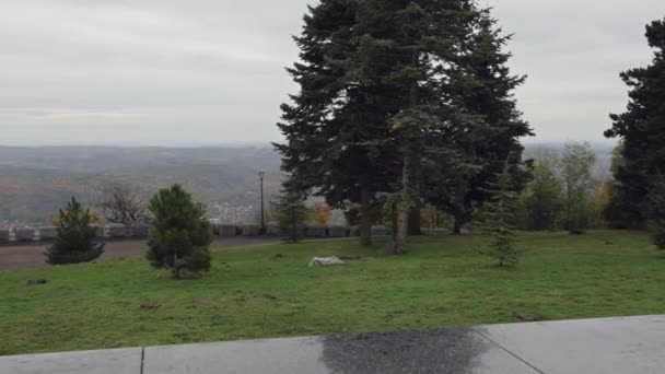 Parco Verde Dei Pini Avala Montagna Panorama Autunnale — Video Stock