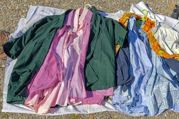 Modern Shirts Garment Fashion Flea Market — Zdjęcie stockowe