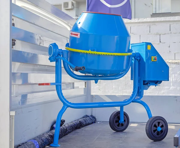 Profissional Grau Betão Máquina Misturadora Canteiro Obras — Fotografia de Stock