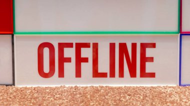 Off Line Sign Message Quote Offline Light Box Concept