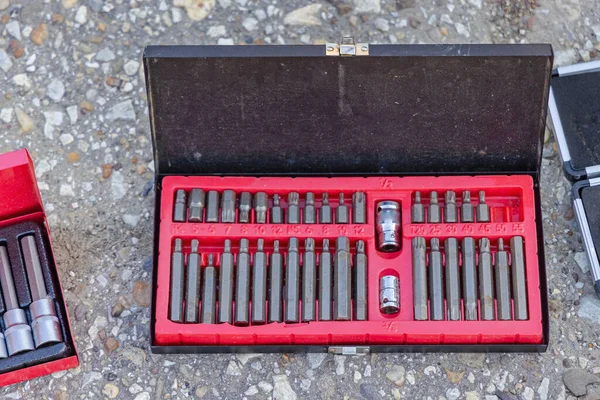 Torx Bits Sockets Set Kartong Verktyg — Stockfoto