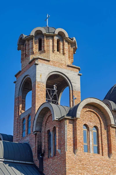 Klokkentoren Bij Orthodoxe Kerk Kaludjerica Servië — Stockfoto