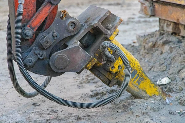 Pneumatic Hummer Attachemn Digger Construction Machinery — стоковое фото
