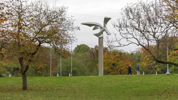 Bělehrad Srbsko Října 2021 Art Sculpture Wwii Memorial Park Jajinci — Stock fotografie