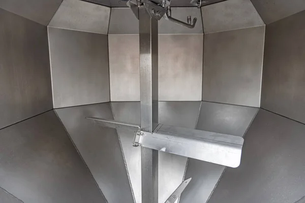 Interior Vertical Máquina Mezcladora Alimentación Acero Inoxidable — Foto de Stock
