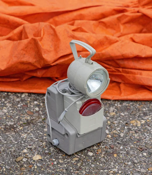 Powerful Explosion Protected Portable Emergency Searchlight Use Mine Environment — Stock Photo, Image