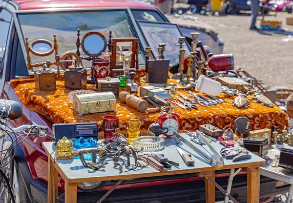 Bric Brac Antiquariato Vendita Mercato Delle Pulci — Foto Stock