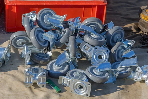 Big Bunch Caster Wheels Transport Parts — Stock Photo, Image