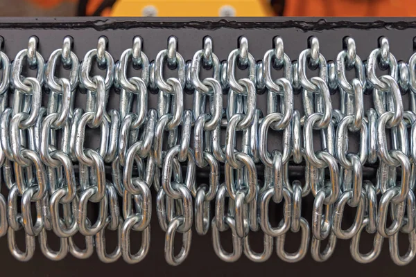 Cadenas Acero Equipo Fijación Cabeza Máquina Agricultura —  Fotos de Stock