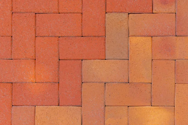 Terracotta Red Floor Bricks Outdoor Garden Pavement — Stock Photo, Image