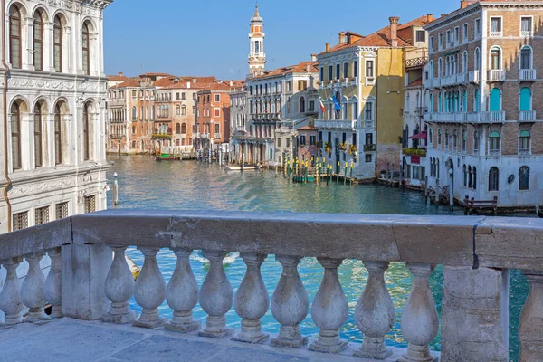 Maisons Grand Canal Venise Vue Pont Rialto — Photo