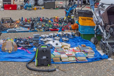 Belgrad, Sırbistan - 23 Ekim 2021: Bit Pazarı Bubanj Potok Cumartesi Sonbahar Günü.