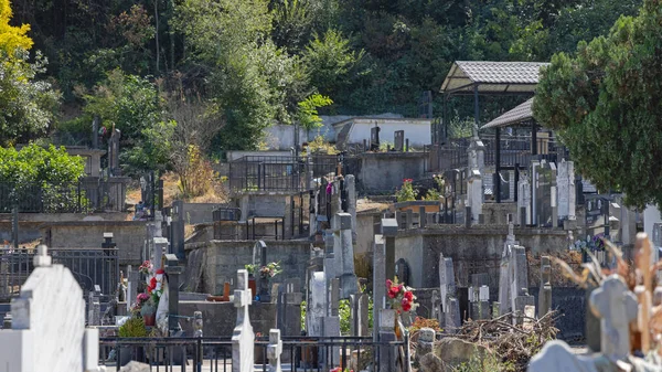 Belgrado Servië September 2021 Graven Oude Begraafplaats Gemeente Vinca — Stockfoto