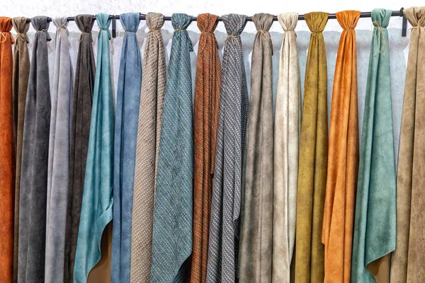 Variedad Tela Textil Para Materiales Industria Del Mueble — Foto de Stock